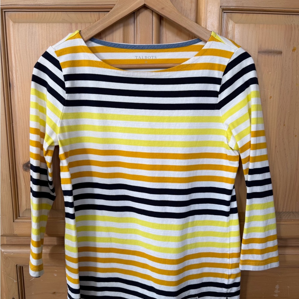 Talbots Women's Striped Top - Yellow